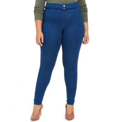 Hue Plus Size Original Smooth Denim Leggings, Classic Indigo Wash, 3X