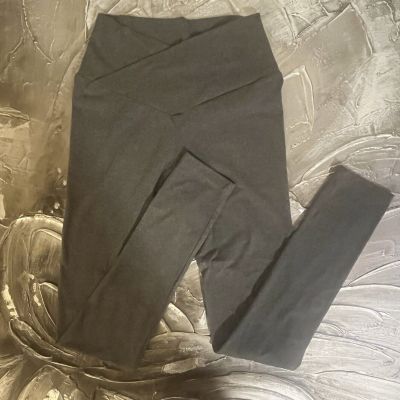 Super Soft High Rise Stretch Cotton Gray Yoga Leggings Workout Pants Size XS