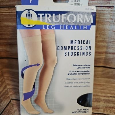 Truform Medical Compression Stockings Closed Toe Dot Top: 20-30 mmHg (8868BL-M)