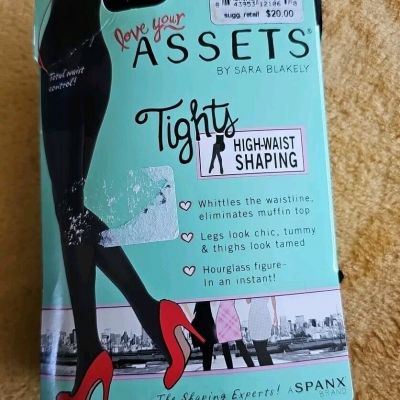 Love Your Assets Sara Blakely Spanx Black Shaping Tights High Waist Size 5