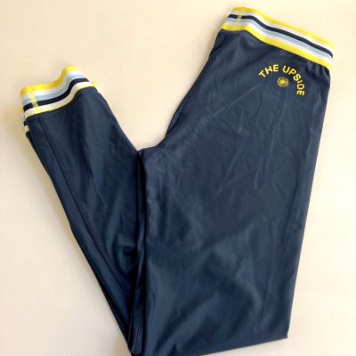 The Upside Soulcycle Leggings Jogger Style Women's Size 6 Navy and Yellow