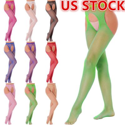 US Women's Shiny Fishnet Tights Stocking Hosiery Pantyhose Hollow Out Pants Sexy