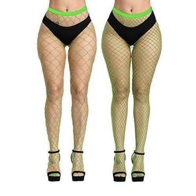 EVERSWE High Waist Fishnet Tights Thigh High Suspender Stockings NG-LM LXL