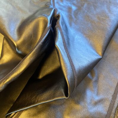 Brown Faux Leather Mid Rise Leggings Size S Small Mono B Brand