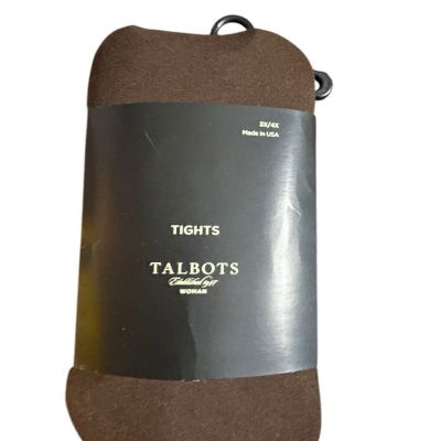 Talbots Women's Brown Tights Size 3X/4x  NEW in Package Made in USA