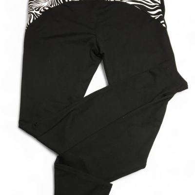 No Boundaries Women's Leggings Black Size S/CH (3-5) Animal Print Back Waist EX!