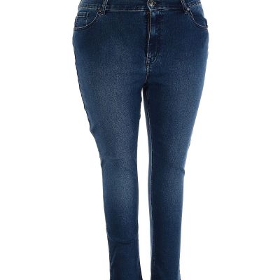 DG^2 by Diane Gilman Women Blue Jeggings 18 Plus