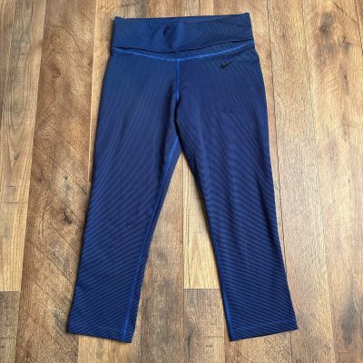 Nike Leggings Women's Size XS Blue Cropped Training Fitness Running 3558