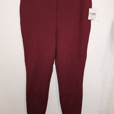 NWT! FOREVER 21+ Burgandy Leggings Womens Plus Size 0X Read Description!