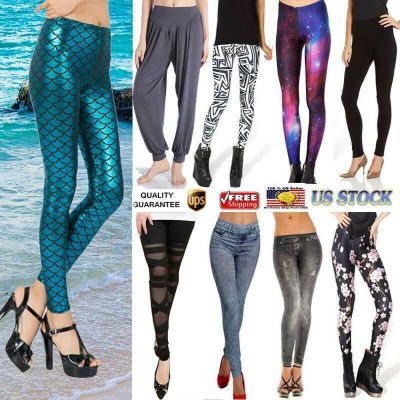 Womens Leggings Skinny Pencil Jeggings Casual Gym Fashion Pants Trousers Jeans