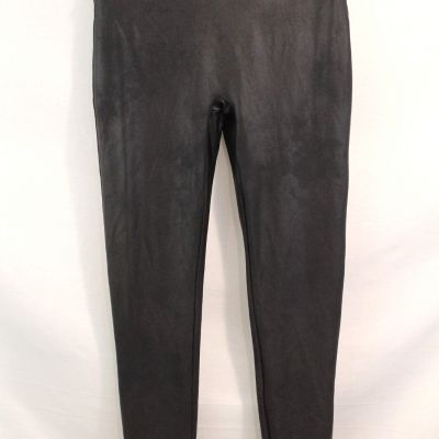 Spanx Leggings Pants Womens size XL  Black Faux Leather High Waist Shapewear