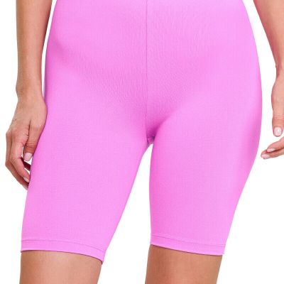 S-XL Women's Bike Biker Bermuda Shorts Soft Stretch Brushed Microfiber Leggings