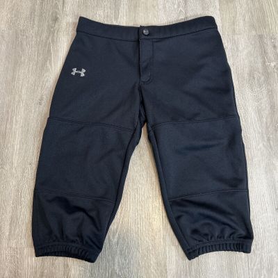 Under Armour Legging Shorts  Women Medium Black Workout Heat Gear Pocket Sports