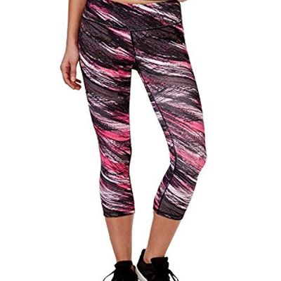 allbrand365 designer Womens Printed Cropped Leggings Size X,Molten Pink Breeze