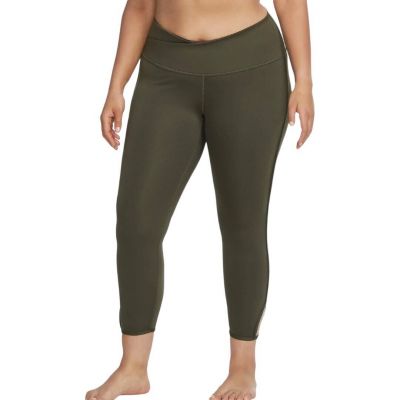 NIKE Women's YOGA Core Cutout 7/8 High-Rise Tight Leggings Green XXL New