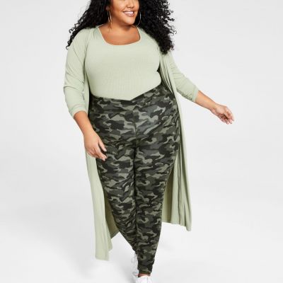 Nina Parker Plus Size Camo Print Leggings