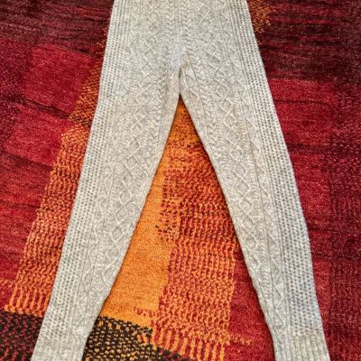 SALLY LAPOINTE Gray Alpaca Blend Leggings Extra Thick Knit SZ XS