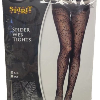 Spirit Halloween Spiderweb Tights S/M Black