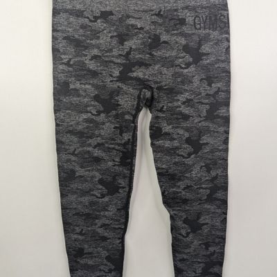 Gymshark Adapt Camo Seamless Leggings Grey Black Large Scrunch Butt GLLG1931