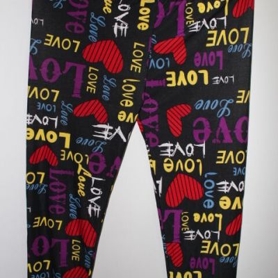 NEW Last Exit Love Printed Plus Size 3X fits 1X Stretchy Skinny Leggings Pants