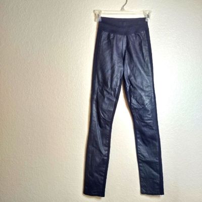 PAIGE Leather Legging pull on Pant Elastic Waist Stretch sz Xs