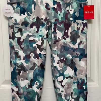 SPANX Booty Boost Active Leggings Painted Camo Multi MEDIUM 50209R MSRP $98 NEW