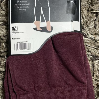 Maroon Fleece Lined Fashion Leggings  Plus Size 1XL/2XL New With Tags