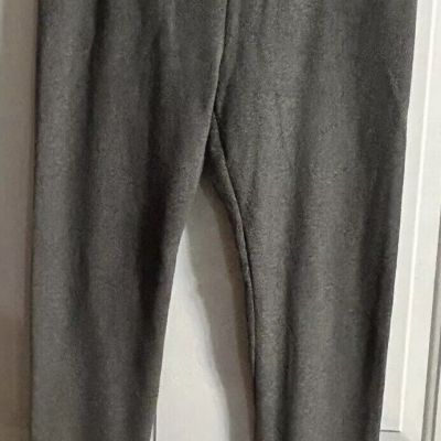 Cuddl Duds Softwear with Stretch Leggings Charcoal Heather Large EUC