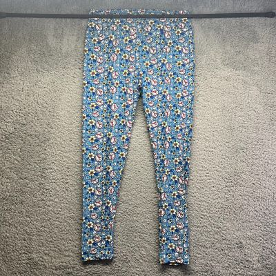 LuLaRoe Tall and Curvy Floral Blue Light Blue Pattern Soft