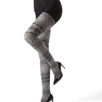 Ranua Fair Isle Cotton Blend Sweater Tights