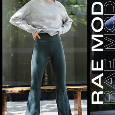 Rae Mode Buttery Soft Yoga Flared Leg Smoked Spruce Leggings Plus Size