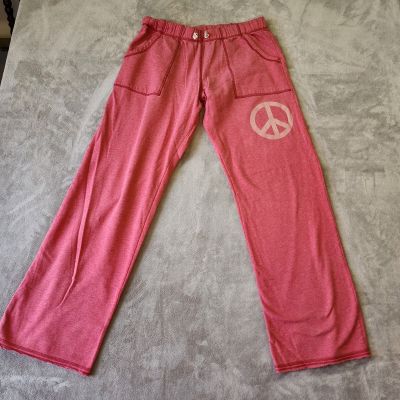 Victoria's Secret Pink Peace Sign Loose Sweats Small 30W 30L Comfy