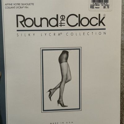 Vintage 1994 Round The Clock Control Top Pantyhose Style 62 Size B Color White