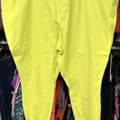 Isaac Mizrahi live petites women’s plus size 30WP Leggings pants solid lime new