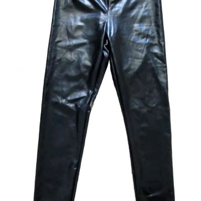 KTOO Faux Leather Pant Women Large Black Stretch Legging Party Cocktail Sleek