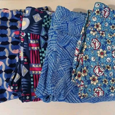 Lot Of 5 LuLaRoe Tall & Curvy Buttery Soft Leggings Multi Colors/Designs