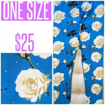 New/Never Worn Size OS (One Size) Lularoe leggings, Roses