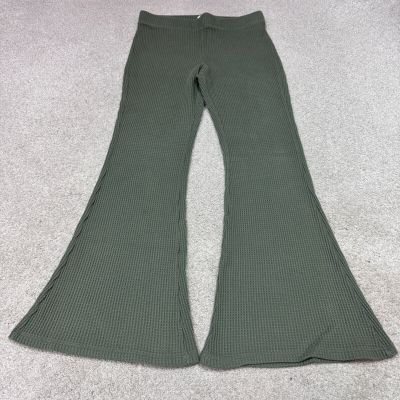 Aerie Leggings Waffle Green Flared Women’s Size Large