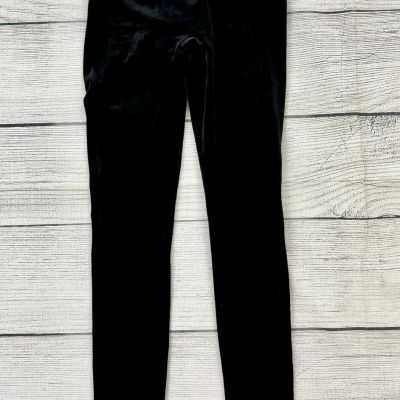 SPANX VELVET Womens Sz Small Black Pull On Stretch Leggings EXC