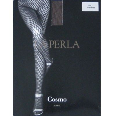 NIP La Perla Fondente Brown Cosmo Maxi-Fishnet Tights - L