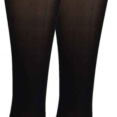Truform Women's Compression Stockings Sheer Knee High 20-30 mmHg BLACK 0263BL-XL