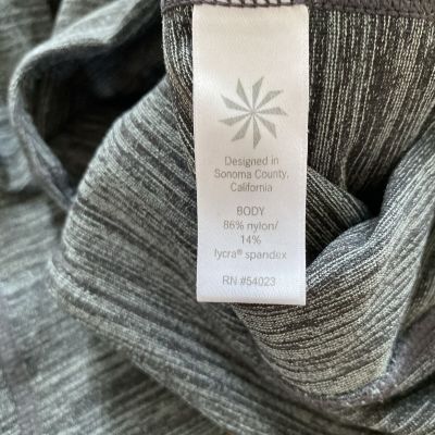 ATHLETA CHATURANGA TO TOWN HIGH FIRSE LEGGINGS SZ S HEATHERED GRAY