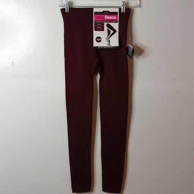 NWT J T Cozy Fleece Burgundy Size S/M leggings.