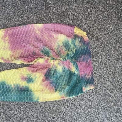 AG Sport Leggings Size 3X Tie Dyed Textured Scrunched By Butt