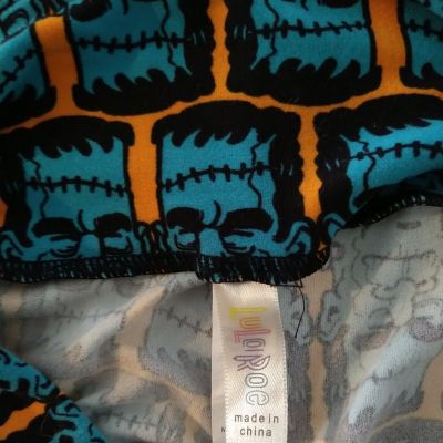 Frankenstein LuLaRoe One Size Leggings Halloween Monsters Frankie stretch womens