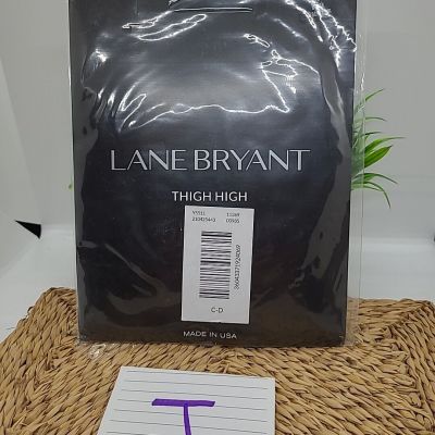 Lane Bryant Thigh High Black Stockings Size C / D  New in Package