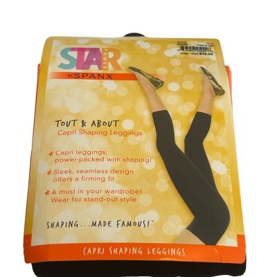 Star Power by Spanx Tout and About Shaping Capri Leggings Womens Large Black