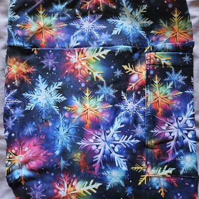 Colorful Snowflake Leggings With Side Pockets Size TC3 30-36