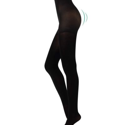 HIGH WAIST PANTYHOSE | OPAQUE SHAPING TIGHTS | WINTER PANTYHOSE | 80 DEN | BL...