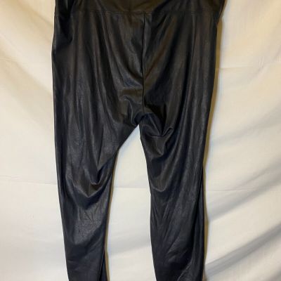 Rockabilly Faux Leather Leggings Womens Plus Size 1X Vera Wang Black Pants 18W